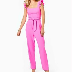 NWT Lilly Pulitzer Eppley Jumpsuit Prosecco Pink Sz. 2